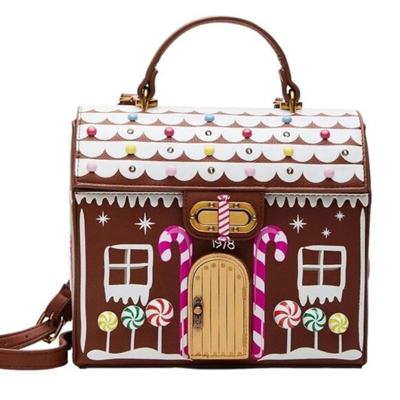 BRAND NEW Adorable BETSEY JOHNSON Kitsch Gingerbread House Purse Bag LIGHTS UP! - Picture 10 of 11